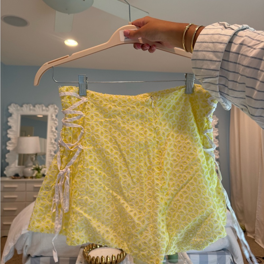 Sugarlips Yellow Eyelet Crop Top and Short Set - Picture 7 of 9